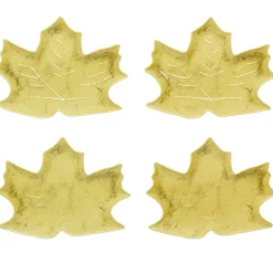 Leaf Shaped Appetizer Plates Set of 4