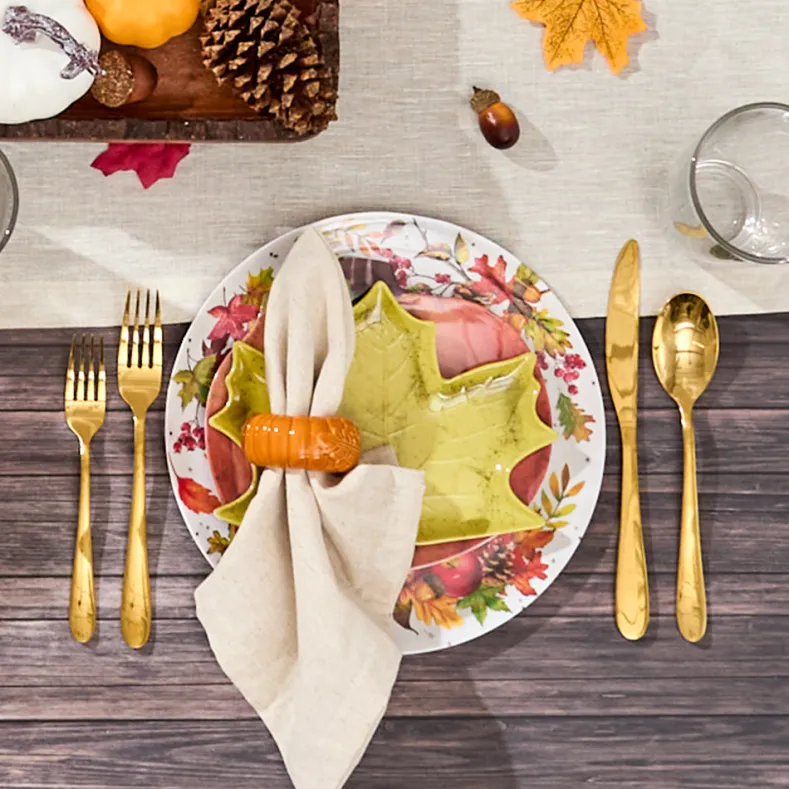 Leaf Shaped Appetizer Plates Set of 4