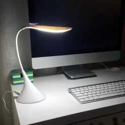 LED Desk Lamp Flexible Gooseneck with USB Cord