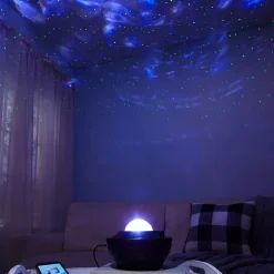 LED Projection Light With Bluetooth Speaker Voice Activated