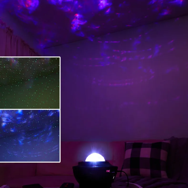 LED Projection Light With Bluetooth Speaker Voice Activated