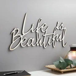 Life is Beautiful Wood Plaque