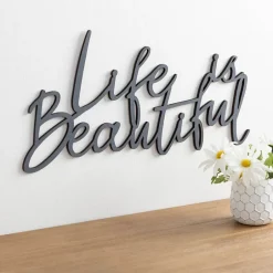 Life is Beautiful Wood Plaque
