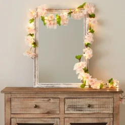 Lighted Cherry Blossom Garland, 2 Pc Branches, Table Tree, or 48