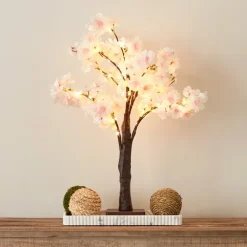 Lighted Cherry Blossom Garland, 2 Pc Branches, Table Tree, or 48