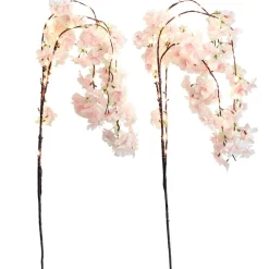 Lighted Cherry Blossom Garland, 2 Pc Branches, Table Tree, or 48