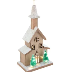 Lighted Country Church Decor