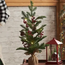 Lighted Country Pencil Pine Tree 24"