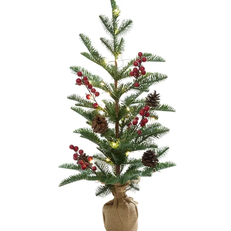 Lighted Country Pencil Pine Tree 24"