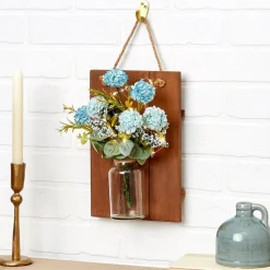 Lighted Flower Wall Sconce - Hydrangea, Sunflower, or White