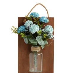 Lighted Flower Wall Sconce - Hydrangea, Sunflower, or White