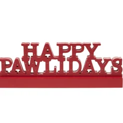 Lighted Happy Pawlidays Christmas Plaque