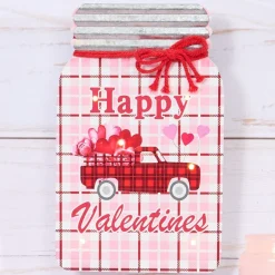 Lighted Mason Jar Wall Plaque With Saying for Valentine's and St Patrick's