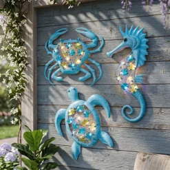 Lighted Outdoor Coastal Metal Wall Decor