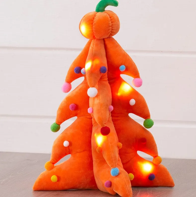 Lighted Plush Halloween Harvest Retro Tree