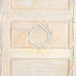 Lighted Winter Birch Branch Wreath 24