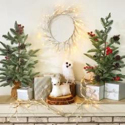 Lighted Winter Birch Garland