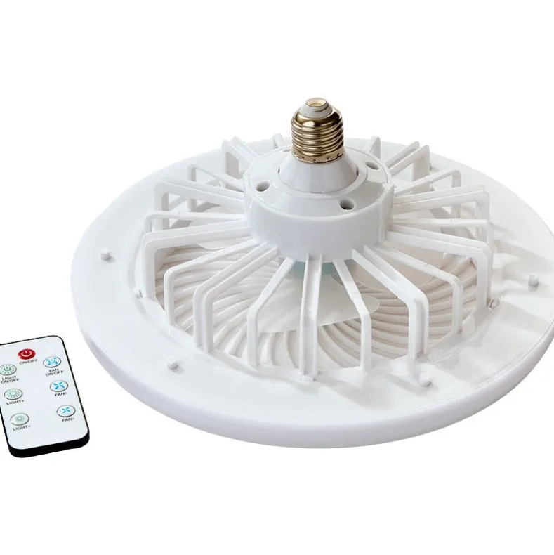 Light Socket Ceiling Fan With LED Light And Remote For Indoor Use
