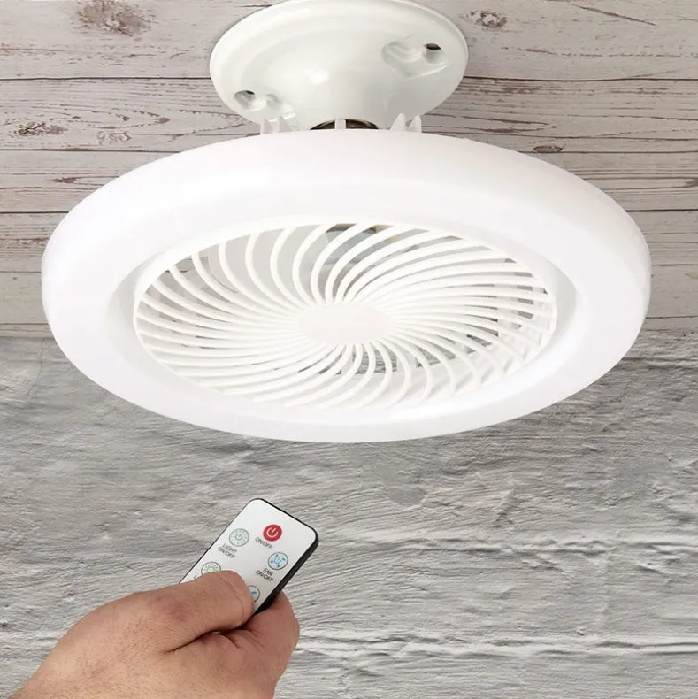 Light Socket Ceiling Fan With LED Light And Remote For Indoor Use