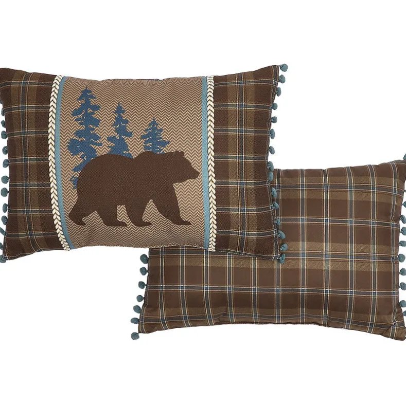 Lodge Embroidered Decorative Pillow