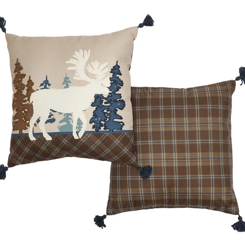 Lodge Embroidered Decorative Pillow