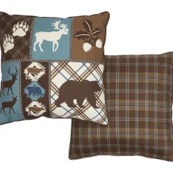 Lodge Embroidered Decorative Pillow