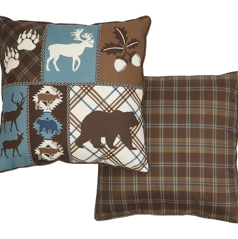 Lodge Embroidered Decorative Pillow