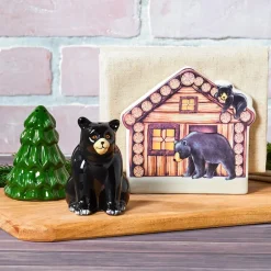 Lodge Kitchen Decor - Sponge Holder, Paper Towel Holder, Salt & Pepper