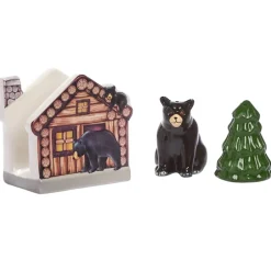 Lodge Kitchen Decor - Sponge Holder, Paper Towel Holder, Salt & Pepper
