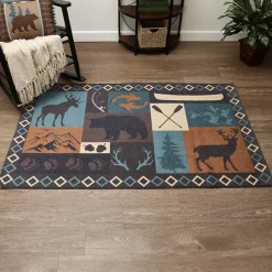 Lodge Washable Area Rug, Accent Rug or Runner Rug