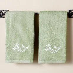 Madeleine Bathroom Rug, Hand Towels or Shower Hooks Set of 12