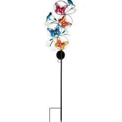 Magical Butterfly And Bird Solar Garden Stake
