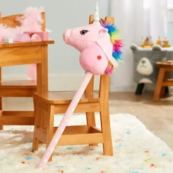 Magic Sounds Plush Animal Head Riding Stick - Interactive Pretend Play Toy