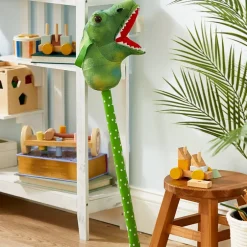 Magic Sounds Plush Animal Head Riding Stick - Interactive Pretend Play Toy