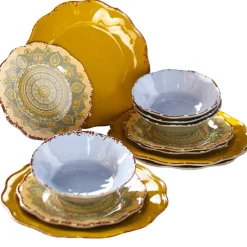 Mandala Melamine 12-Pc. Dinnerware Set