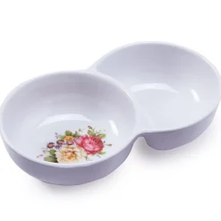 Melamine Dual Dipping Sauce Tray