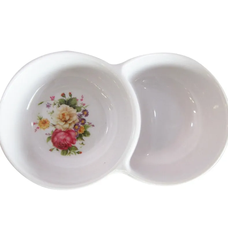 Melamine Dual Dipping Sauce Tray