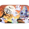 Memory Foam Bath Rugs and Shower Curtain Complete 16-Pc Set Halloween