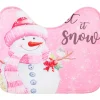 Memory Foam Bath Rugs & Shower Curtain Complete 16-Pc Set Let It Snow