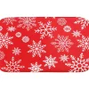 Memory Foam Bath Rugs & Shower Curtain Complete 16-Pc Set Red Snowflake