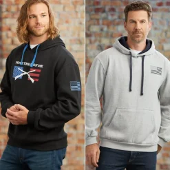 Men's Buckhorn River American Flag Hoodie