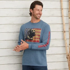 Men's Buckhorn River Americana Long Sleeve Graphic T-Shirt