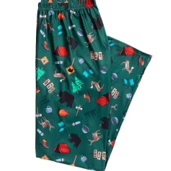 Men's Printed Pajama Lounge Pants Camping Theme