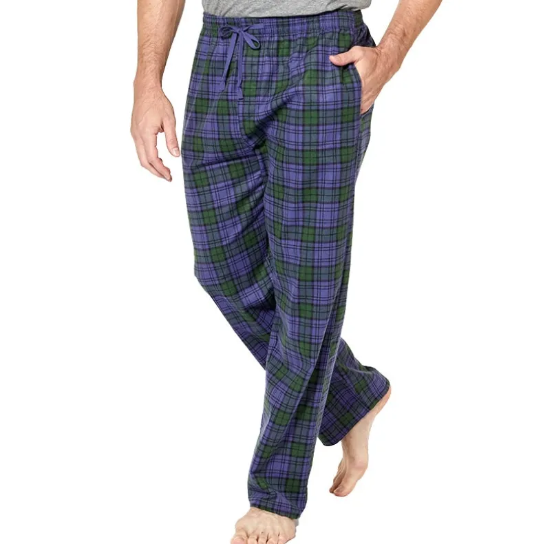 Men's Set of 3 Plaid Flannel Pants