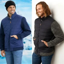 Men's Sweater Fleece Puffer Jacket