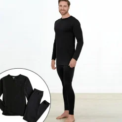 Men's Thermal Long Johns Set - Long Sleeve Top and Pants