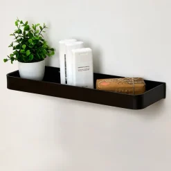 Metal Bathroom Storage Shelf - Adhesive or Wall Mount