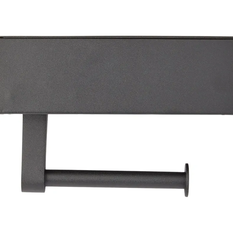 Metal Bathroom Toilet Paper and Wipe Holder - Adhesive or Wall Mount