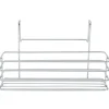 Metal Cabinet Door Organizer Rack with Towel Bar - Kitchen or Bathroom