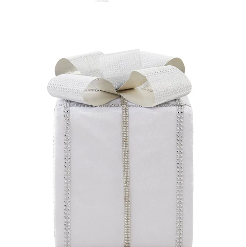 Metallic White Christmas Present Decor